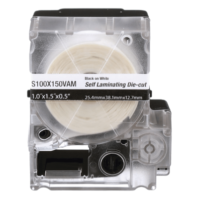 Casete de 125 Etiquetas Autolaminadas para Cables 8-4 AWG 1 x 2.25 Pulgadas (25.4 x 57.15 mm)