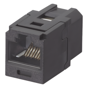 Módulo Acoplador RJ45 a RJ45, Mini-Com, Categoría 6, Color Negro