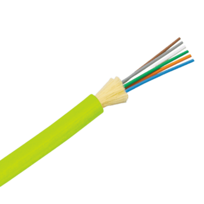 Cable de Fibra Óptica | 24 Hilos | Multimodo OM5 50|125 | Tight Buffer 900 µm | Interior | OFNP Plenum | No Conductivo