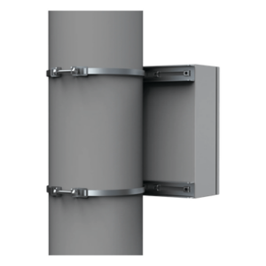 Kit de Fijación para Postes | Acero Galvanizado | Carga Máxima 900 N | Diámetro Poste 80-250 mm (3.15-9.84 in) | 2 Perfiles + Accesorios