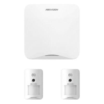 (AX HOME) KIT de Alarma AX HOME | Incluye: 1 Panel con Wi-Fi y GSM 3G|4G | 2 Cámaras PIR Inalámbricas | Compatible con Hik-Connect P2P y Hik-Partner PRO
