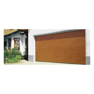 Puerta de Garage D| Alta calidad | 8x8 pies | AISLADA | Estilo Americana | Imitacion Madera | Golden Oak | Linea Central .