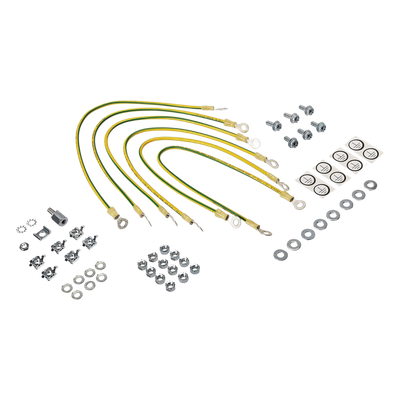 Kit de Conexión a Tierra | 6 Cables 12 AWG | 411 mm (16.19 in) | Terminales Anillo 7 mm | Montaje M6 | VDE