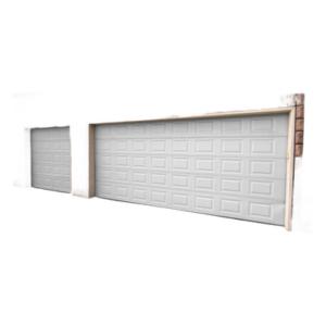 Puerta de Garage de alta calidad, Color blanco 10X7 pies, AISLADA, Estilo Americana , CUADRO CORTO.