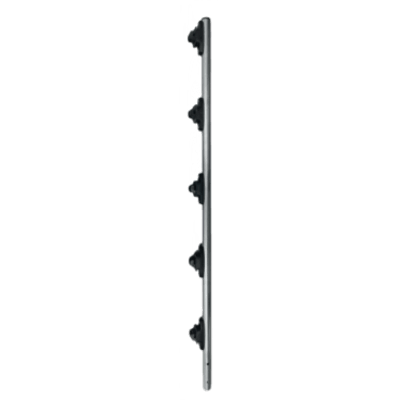 Poste de Paso de Acero Galvanizado | Diámetro 1" | Longitud 100cm | Forma Redonda | 5 Aisladores Integrados | Incluye Tapa | Peso 0.8 KG