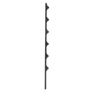 Poste de Paso | Tubo de Acero Galvanizado | Diámetro 1" | Longitud 140 cm | 6 Aisladores | Color Negro | 1 KG