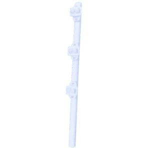 Poste de Paso | Tubo de Acero Galvanizado | Diámetro 1" | Longitud 75 cm | 3 Aisladores | Sin Pintar | Peso 0.5 KG