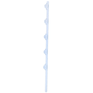 Poste de Paso | Tubo de Acero Galvanizado | Diámetro 1" | Longitud 120 cm | 5 Aisladores | Sin Pintar | Peso 0.9 KG
