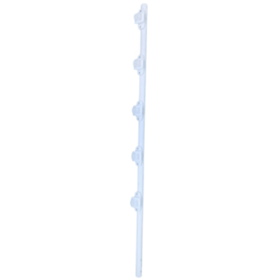 Poste de Paso | Tubo de Acero Galvanizado | Diámetro 1" | Longitud 120 cm | 5 Aisladores | Color Blanco| Peso 0.9 KG