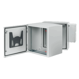 Gabinete Industrial 19" | 36 UR | Doble Puerta Abatible con Ventana | Aire Acondicionado 800 BTU | NEMA 4|12 | IP66 | IK10 | Acero