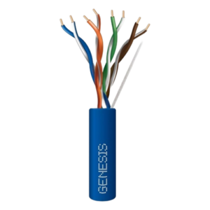 Bobina de Cable | UTP Cat6 Riser | 1000 Pies | Cobre Sólido | UL CMR | 350 MHz | CCTV y Redes IP | Azul