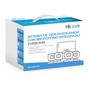 Kit de Videovigilancia TurboHD | 4 Canales | 1080p Lite | Audio por Coaxitron | IR 20 m (65.6 ft) | 4 Cámaras Bala con Micrófono Integrado