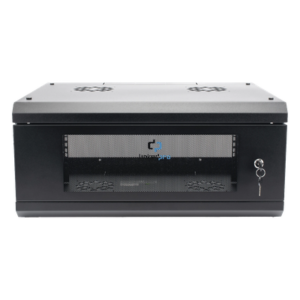 Gabinete de Pared 4U | 19" | Profundidad 455 mm | Cristal Templado | 80 kg | Interior
