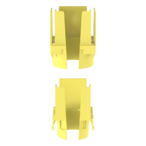 Tapa de Salida para Tubo Corrugado | 1.5 in (38 mm) | Para Canaleta 2x2 FiberRunner™ | ABS | Color Amarillo