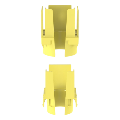 Tapa de Salida para Tubo Corrugado | 1.5 in (38 mm) | Para Canaleta 2x2 FiberRunner™ | ABS | Color Amarillo