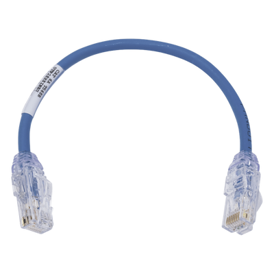 Cable de Parcheo UTP Cat6A | 28AWG | CM-LSZH | 0.3 m (1 Pie) | Azul
