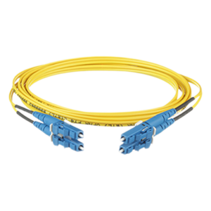 Jumper de Fibra Óptica | Monomodo OS2 9|125 | LC-LC Dúplex | OFNR Riser | 3 m (9.84 ft) | Amarillo