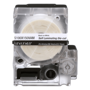 Casete de Etiquetas Autolaminadas | 175 uds | 25.4 x 38.1 mm | Cables 4-8.1 mm | Vinilo Blanco