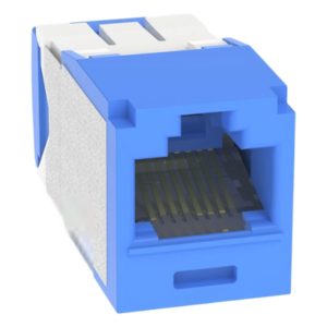 Conector Jack RJ45 | Categoría 6A | Terminación sin Herramienta | Gel Anti-Corrosión | 8 Posiciones 8 Cables | Operación 70°C | Color Azul