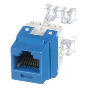 Jack Keystone RJ45 | Categoría 6 | Terminación 110 de Impacto | UTP 8P8C | 22-26 AWG | Azul