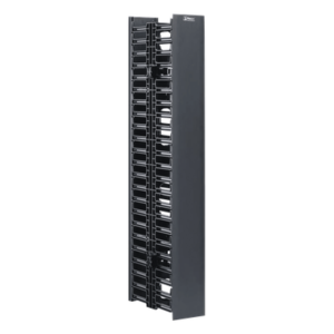 Organizador Vertical de Cables | Doble Cara | 45 RU | 5x12in | 4.9in Ancho | 6.9ft Altura | Negro