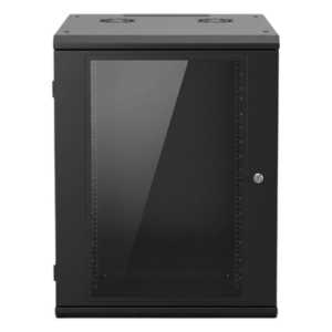Gabinete de Pared 16U | 635 mm (25 in) Profundidad | Cristal Templado | Acero Reforzado | 100 kg Capacidad | Interior