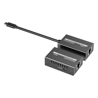 Extensor USB-C a HDMI | 4K 120 Hz | 18 Gbps | Alcance 60 m (196.9 ft) | HDR10 | HDCP 2.2 | Protección ESD ±8KV