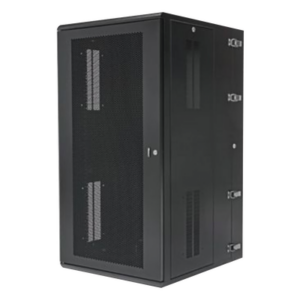 Gabinete PanZone de Montaje en Pared, de 19in, Puerta Ventilada, 26 UR, 635mm de Profundidad, Color Negro