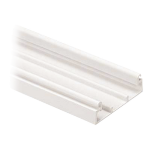 Base para Canaleta | PVC Rígido | 60.3 x 18.5 x 2400 mm | UL94V-0 | Diseño Dos Caras | Color Blanco Mate