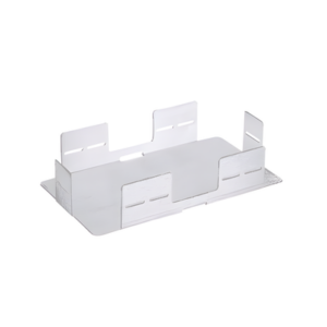 Soporte de Apilamiento | 1-4 Charolas Empalme | Aluminio | 115.9x204.8x44.8 mm | 4.6x8.1x1.8 in | RoHS | Gris