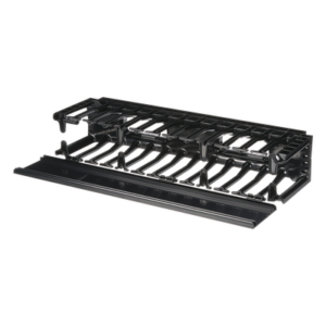 Organizador de Cables Horizontal NetManager de Alta Densidad, Sencillo (Solo Frontal), Para Rack de 19in, 2UR