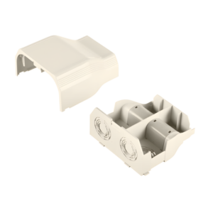 Conector de Tubería a Canaleta | Salidas 1|2", 3|4", 1" y 1 1|4" | PVC Rígido | UL94V-0 | TIA|EIA | Color Blanco Mate