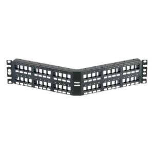 Panel de Parcheo Modular Keystone (Sin Conectores), Angulado, de 48 Puertos, 2UR