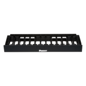 Organizador de Cables Horizontal NetManager de Alta Densidad, Sencillo (Solo Frontal), Para Rack de 19in, 1UR
