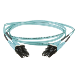 Jumper de Fibra 脫ptica | Multimodo OM3 50|125 | LC-LC Duplex | OFNR Riser | Aqua | 0.50 m (1.64 ft)