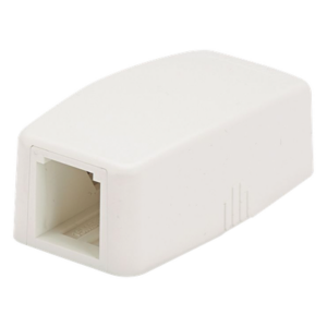 Caja de Montaje en Superficie | 1 Puerto Mini-Com | ABS | 1.48 x 0.98 x 2.6 in | Blanco Mate