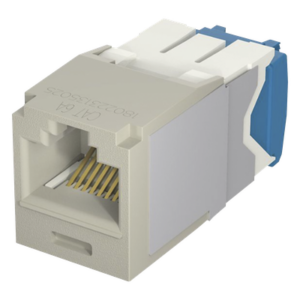Conector Jack RJ45 | Categoría 6A | 8 Posiciones 8 Cables | Terminación TG | PoE 100W | Color Gris
