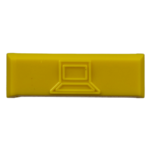Paquete de 100 Iconos de Datos de Instalación a Presión, Para Jacks Mini-Com de Panduit, De Plástico, Color Amarillo