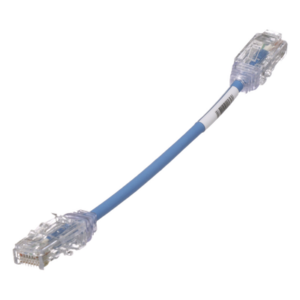 Cable de Parcheo UTP Cat6 | 28AWG Diámetro Reducido | 15.2 cm (0.5 pies) | Azul | LSZH|CM | PoE++