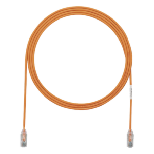 Cable de Parcheo TX6, UTP Cat6, Diámetro Reducido (28AWG), Color Naranja, 2.13 Metros (7 Pies)