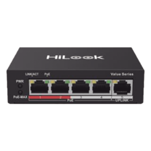 Switch PoE+ | 4 Puertos 10|100 Mbps PoE+ (af | at) | 1 Puerto 10|100 Mbps Uplink | Modo Extendido hasta 250 Metros | 35 Watts