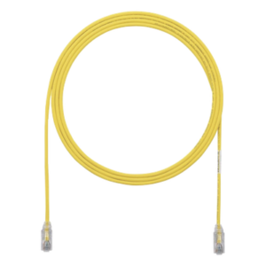 Cable de Parcheo UTP Cat6A, CM|LSZH, Diámetro Reducido (28AWG), Color Amarillo, 2.13 Metros (7 Pies)