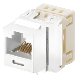 Jack Keystone | Cat 5e | Impacto 110 | RJ45 | 8P8C | UTP | Blanco Mate