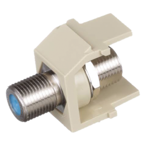 Módulo Acoplador Coaxial Tipo F | Keystone | 75 Ohms | 3.0 GHz | 1.17' x 0.86' x 0.66'