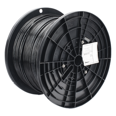 Bobina de Cable UTP de 4 Pares OSP (Planta Externa), Cat6 de Rango Extendido, 22 AWG, Color Negro, 305 Metros (1000 Pies).