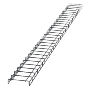 Charola para Canalización Wyr-Grid® Tipo Malla, Con Pintura Electrostática en Color Negro, 8 in (203.2 mm) de Ancho, 53.1 mm de Alto y 3 m de Largo