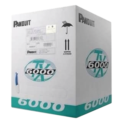 Bobina de Cable UTP 305 Metros (1000 Pies) de Cobre, TX6000™ PanNet, Reelex, Blanco, Categoría 6 Mejorado (23 AWG), PVC (CM), de 4 Pares