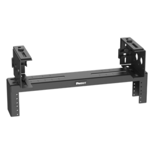 Rack de Distribución Aéreo de 2 Postes PanZone®, Rieles Roscados #12-24, de 2 UR, Color Negro