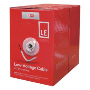 Cable de 2 Conductores | 22 AWG | CCA | 305 m (1000 pies) | PVC Retardante a la Flama | Blanco
