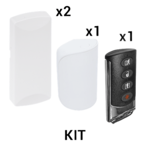 KIT Básico Sensores Inalámbricos - Incluye 2 Contactos Magnéticos, 1 PIR y 1 Llavero - Compatibles con Honeywell y PRO4GEN2